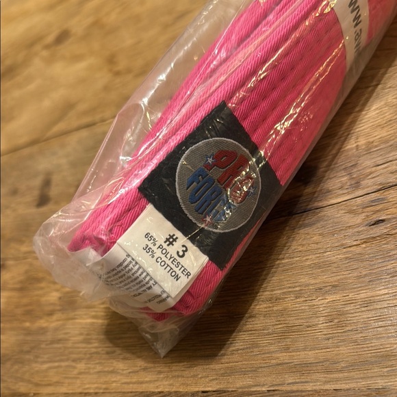 Breast Cancer PINK ProForce II 1.5" Double Wrap Solid Karate Belt NEW - Picture 5 of 6